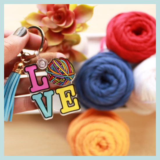 Love Yarn Keychain