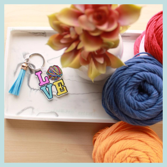 Love Yarn Keychain