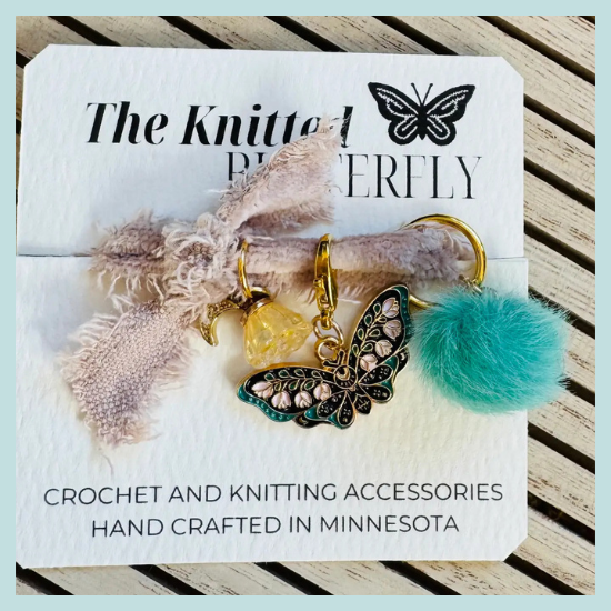 The Knitted Butterfly Stitch Marker Set