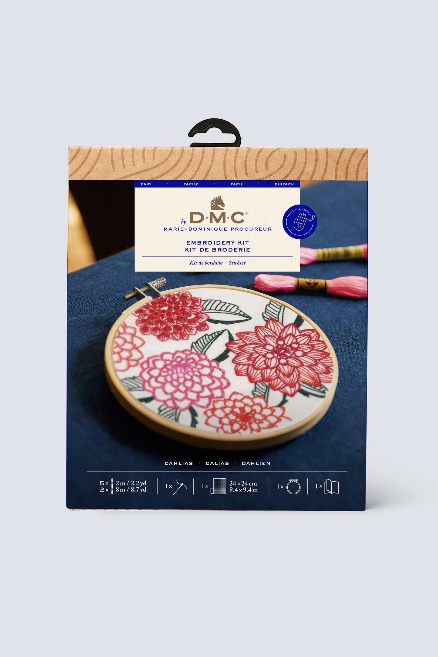 DMC Designer Embroidery Kit - Dahlias, TB198S