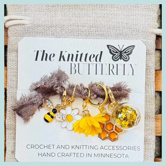 The Knitted Butterfly Stitch Marker Set