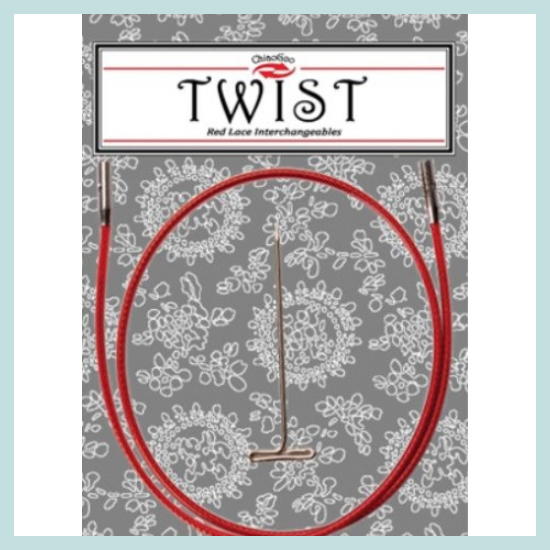 ChiaoGoo Red Lace Twist Interchangeable cables 22" Small