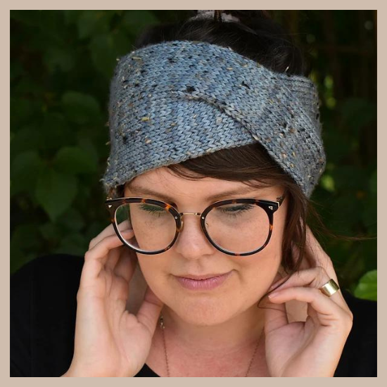 Knit Aurora Headband pattern by Pip & Pin Collective