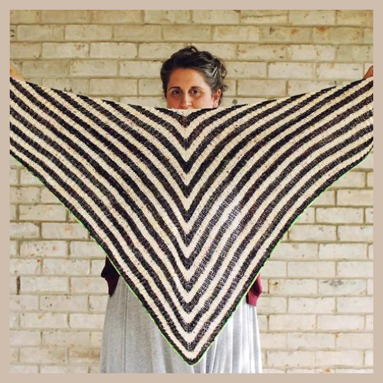 Shawl Knit Pattern - Honey, I Shrunk the Stash by Knit Graffiti Designs