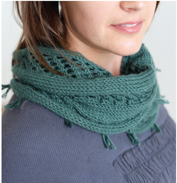 Lace Panel Scarf Knit Pattern