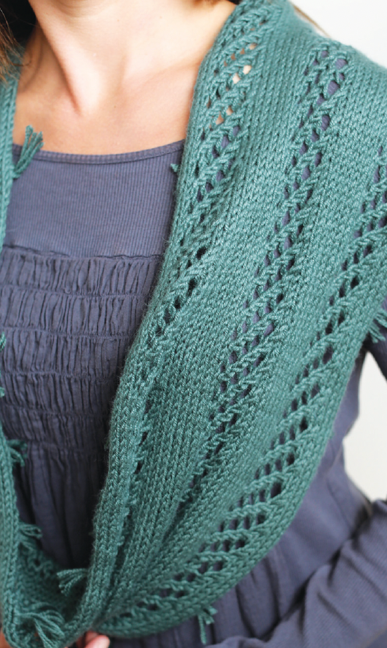 Lace Panel Scarf Knit Pattern