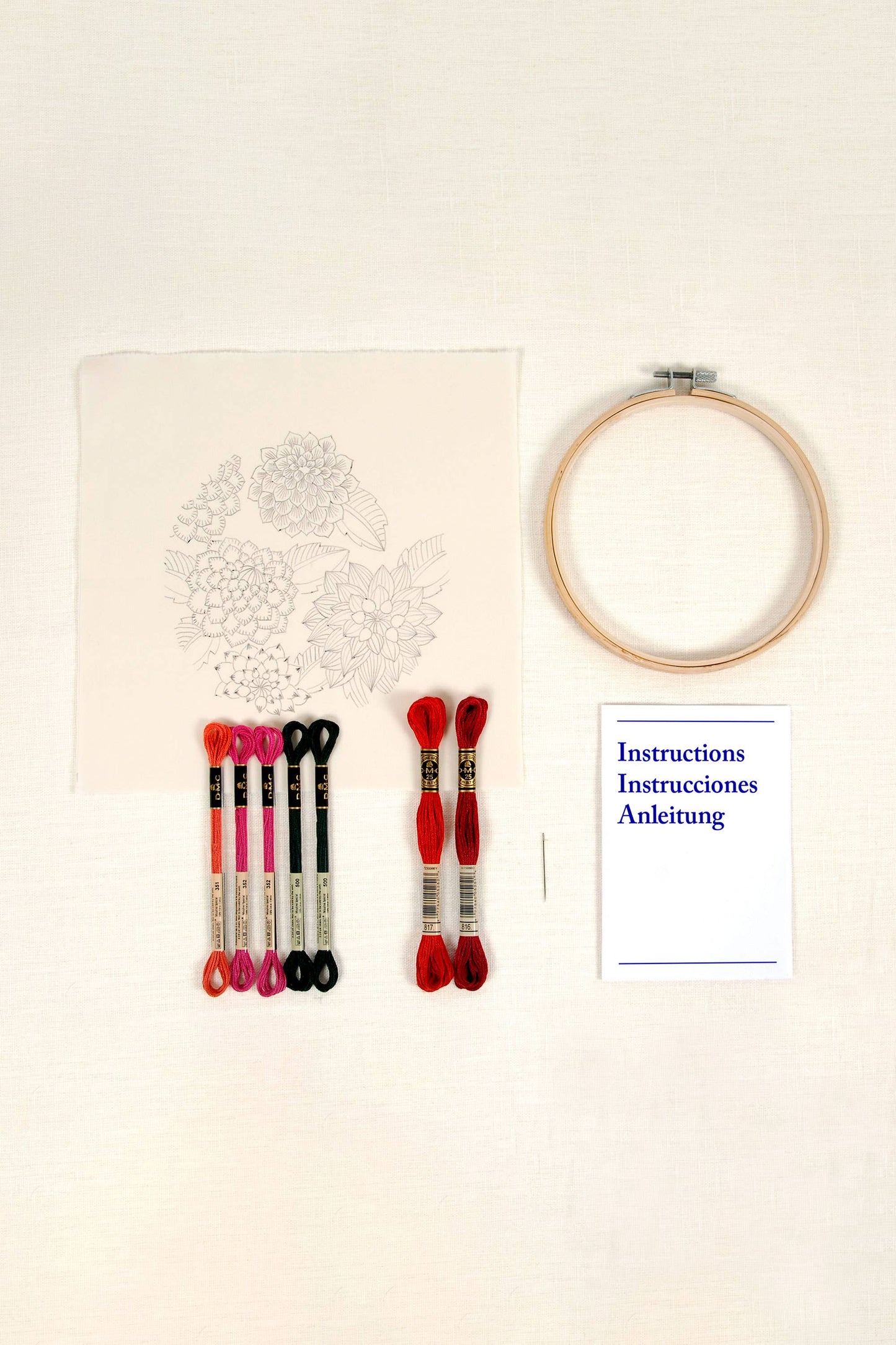 DMC Designer Embroidery Kit - Dahlias, TB198S