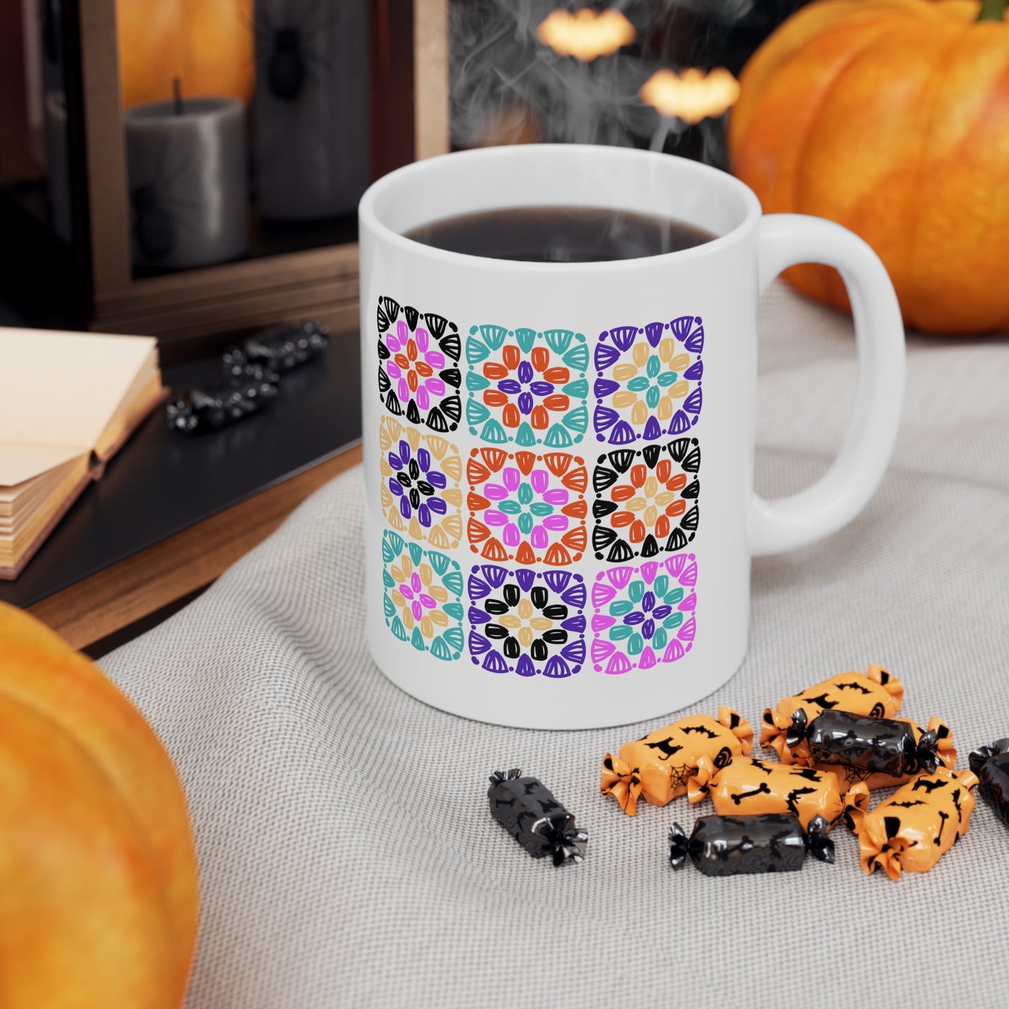 Granny Square Mug, Coffee Cup, Funny Coffee Cup, Crochet Gift, Mother's Day Gift