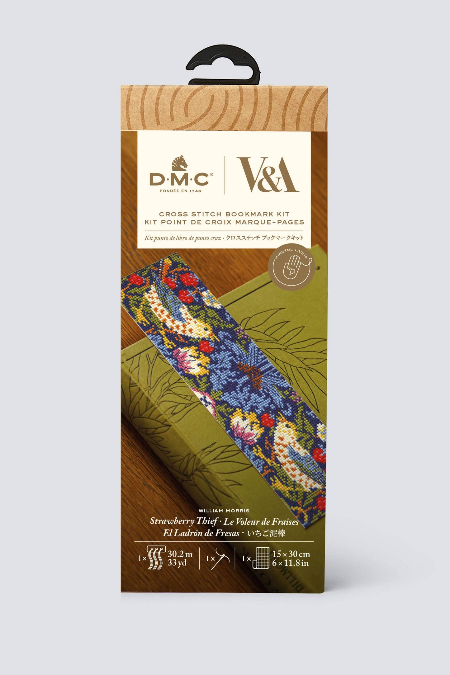 Strawberry Thief Cross Stitch Bookmark Kit BL1170/RE/77