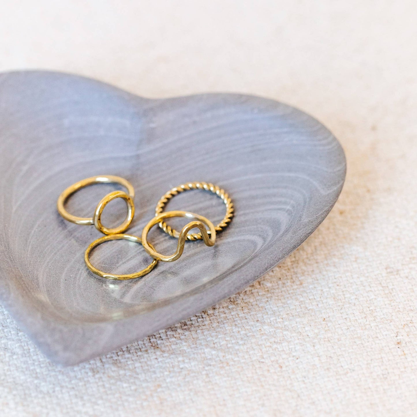 Soapstone Heart Dish: Storm