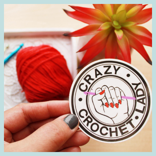 Crazy Crochet Sticker