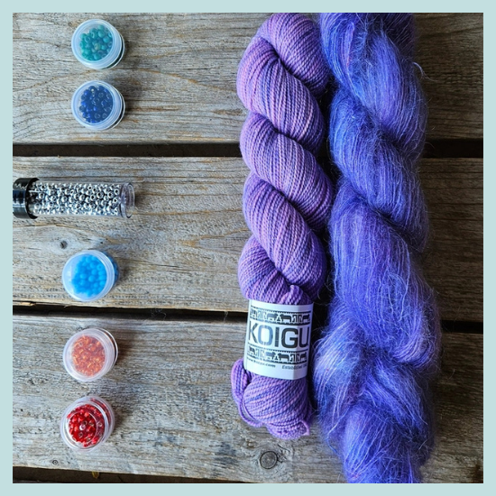 Koigu Painting with Beads Scarf Kit