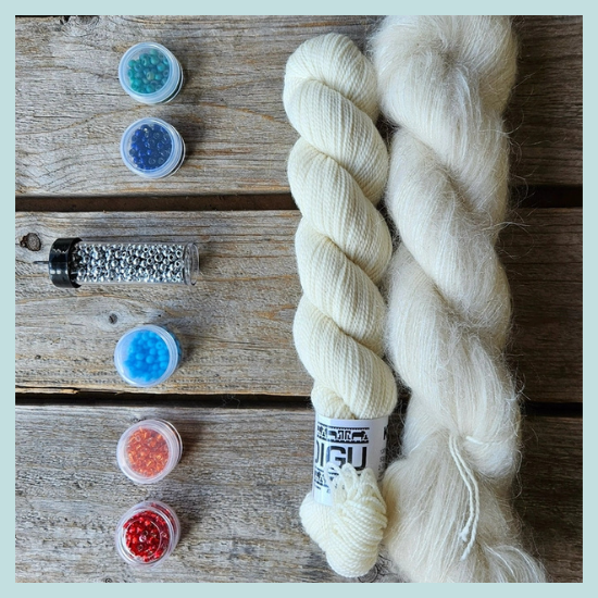 Koigu Painting with Beads Scarf Kit