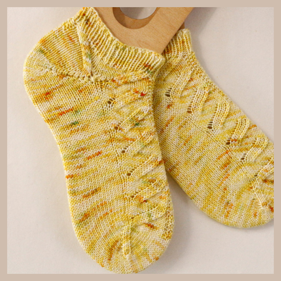 Lemon Squeezy Knitted Sock Pattern