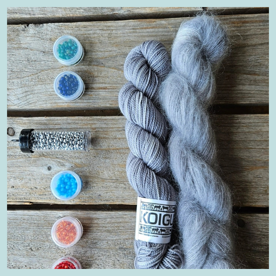 Koigu Painting with Beads Scarf Kit