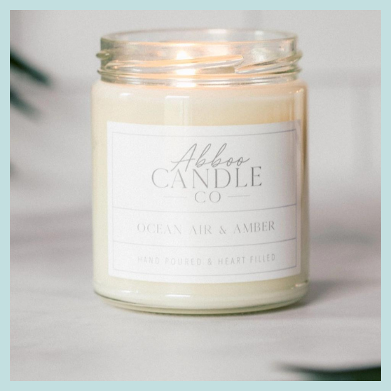 Ocean Air and Amber Soy Candle