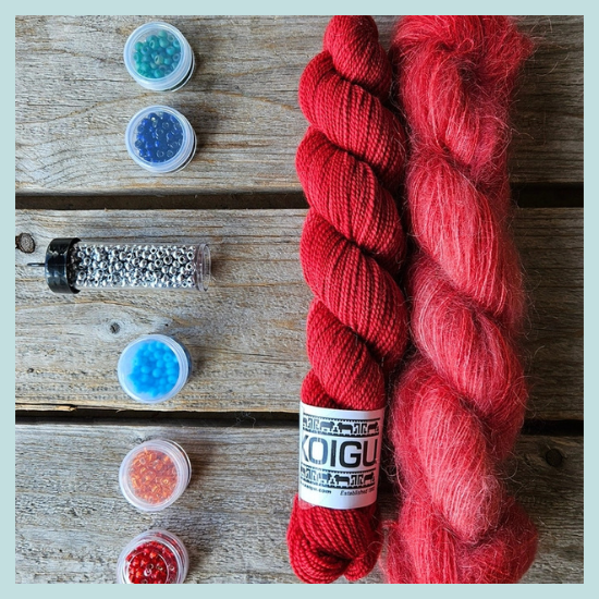 Koigu Painting with Beads Scarf Kit