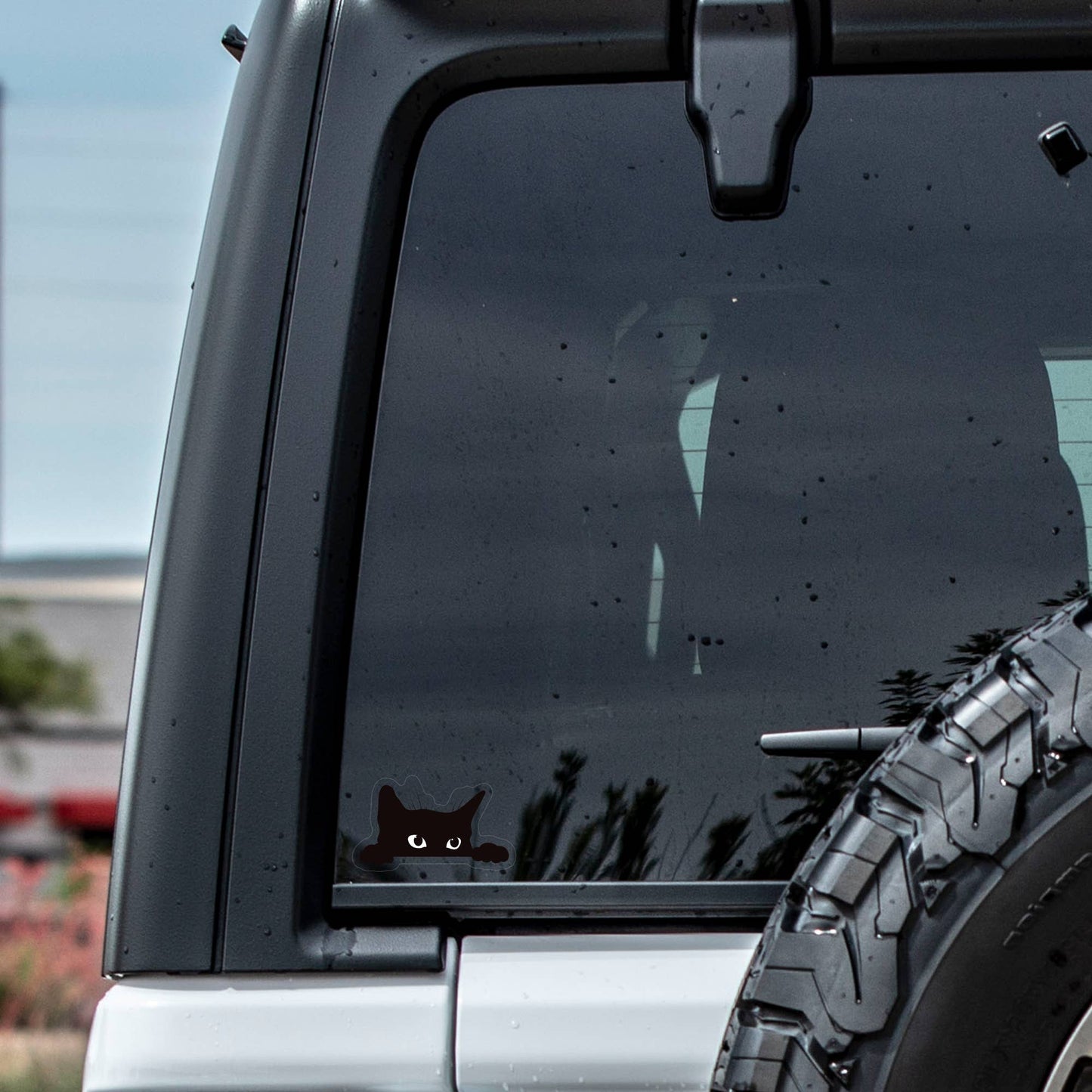 Sneaky Kitty Cat Cute Clear High Quality Vinyl Sticker