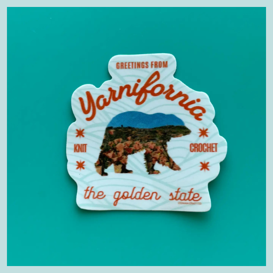 Yarnifornia Sticker