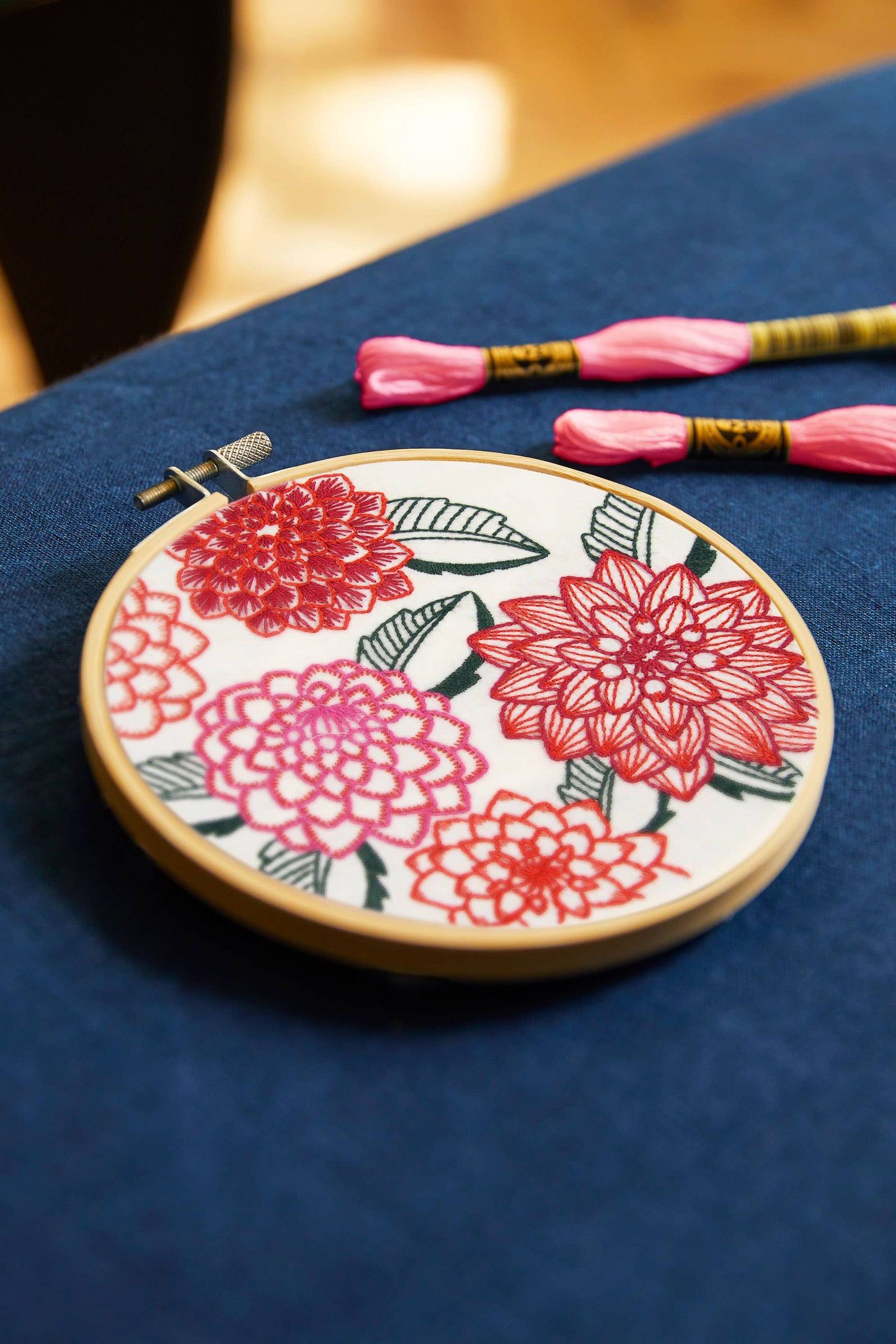 DMC Designer Embroidery Kit - Dahlias, TB198S