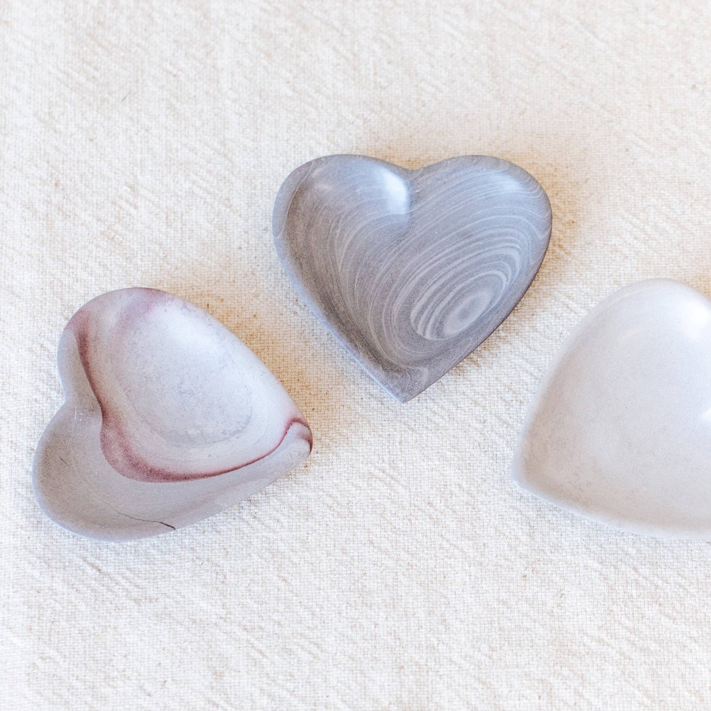 Soapstone Heart Dish: Storm