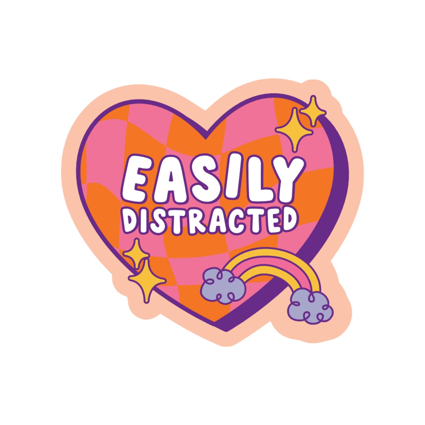 Distracted Mental Health ADHD High Quality Vinyl Sticker