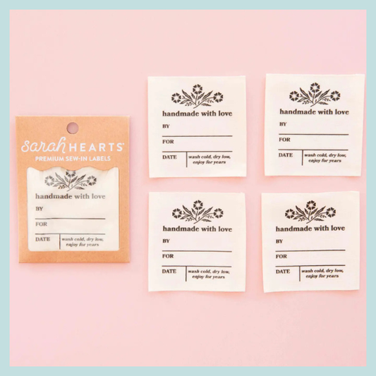 Vintage Handmade with Love Organic Cotton Write-in Labels
