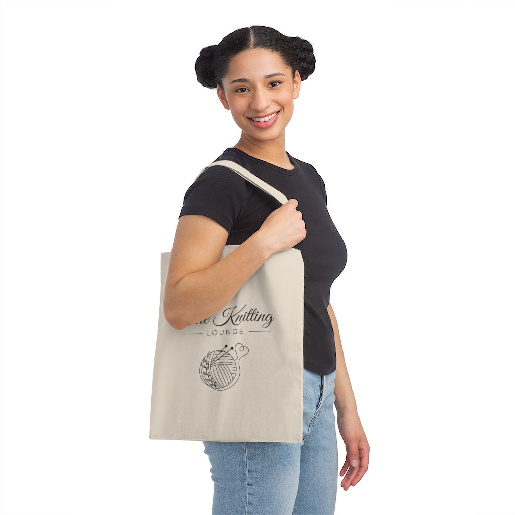 Need a knit or crochet project bag... look no further. This canvas tote bag is great for your current WIP (current knit/crochet/fiber project).  100% cotton bag.