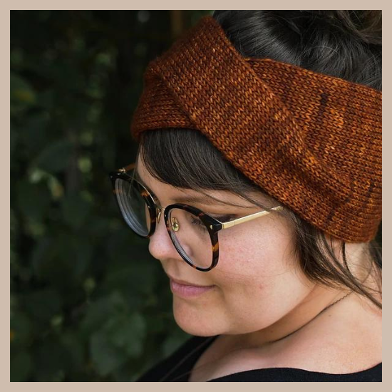 Knit Aurora Headband pattern by Pip & Pin Collective