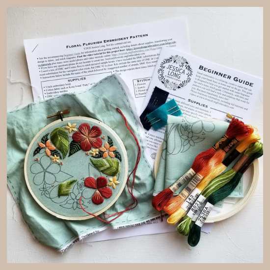 Embroidery Kit - Floral Flourish