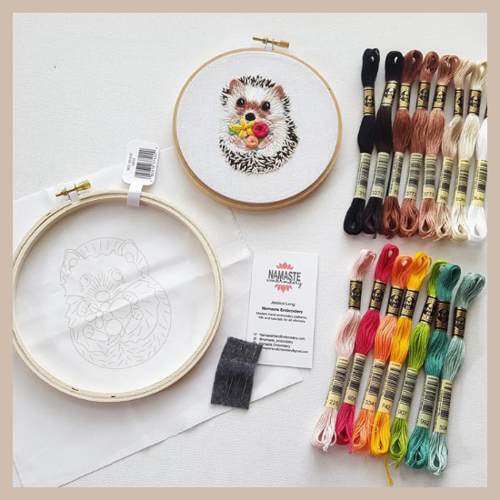 Embroidery Kit - Hedgehog