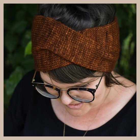 Knit Aurora Headband pattern by Pip & Pin Collective