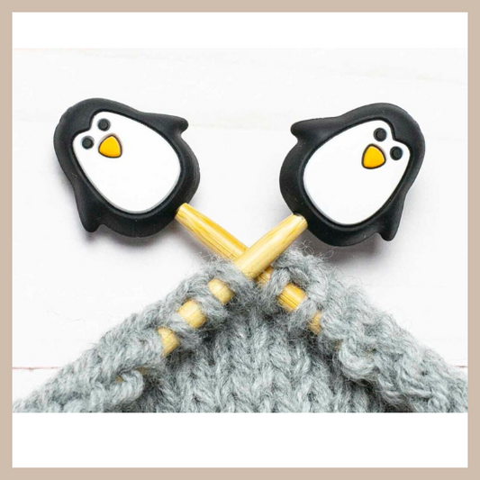 Penguin Knitting Needle holders | Penguin Stoppers