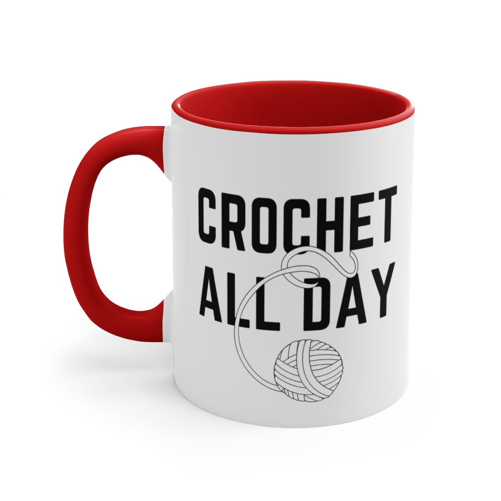 Crochet All Day Coffee Mug