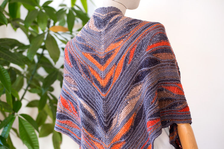 This beautiful knitted butterfly shawl looks lovely in either a long transition mutli-colorway or in placed color. This best selling Butterfly Shawl Kit is Designed by Marin Melchior. Knit Kit includes the Butterfly Shawl Knit pattern (downloadable PDF file - link sent to you once purchased).