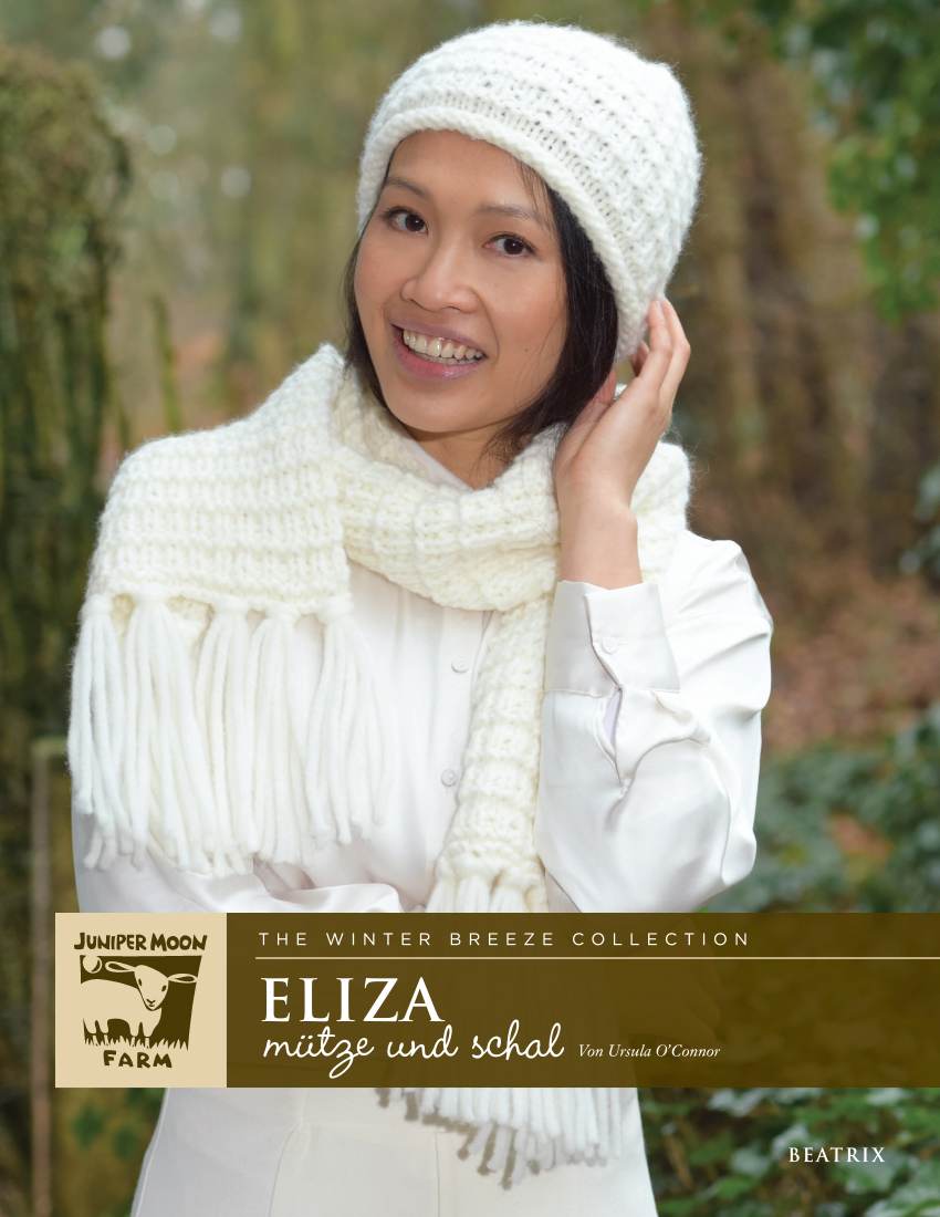 Knitted scarf pattern is perfect for those chilly months, the Eliza knitted hat and scarf pattern will keep you warm and cozy and looking great with this knitted pattern. Yarn: Merino wool blend yarn.