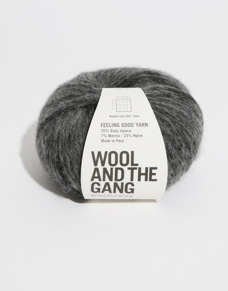 Feeling Good yarn, by Wool and the Gang is a Alpaca Yarn and Merino Yarn Blend.  Great for knit patterns or crochet patterns.  This soft yarn happen to be super fluffy but delightfully durable thanks to our gorgeous blend of alpaca, merino and nylon. 